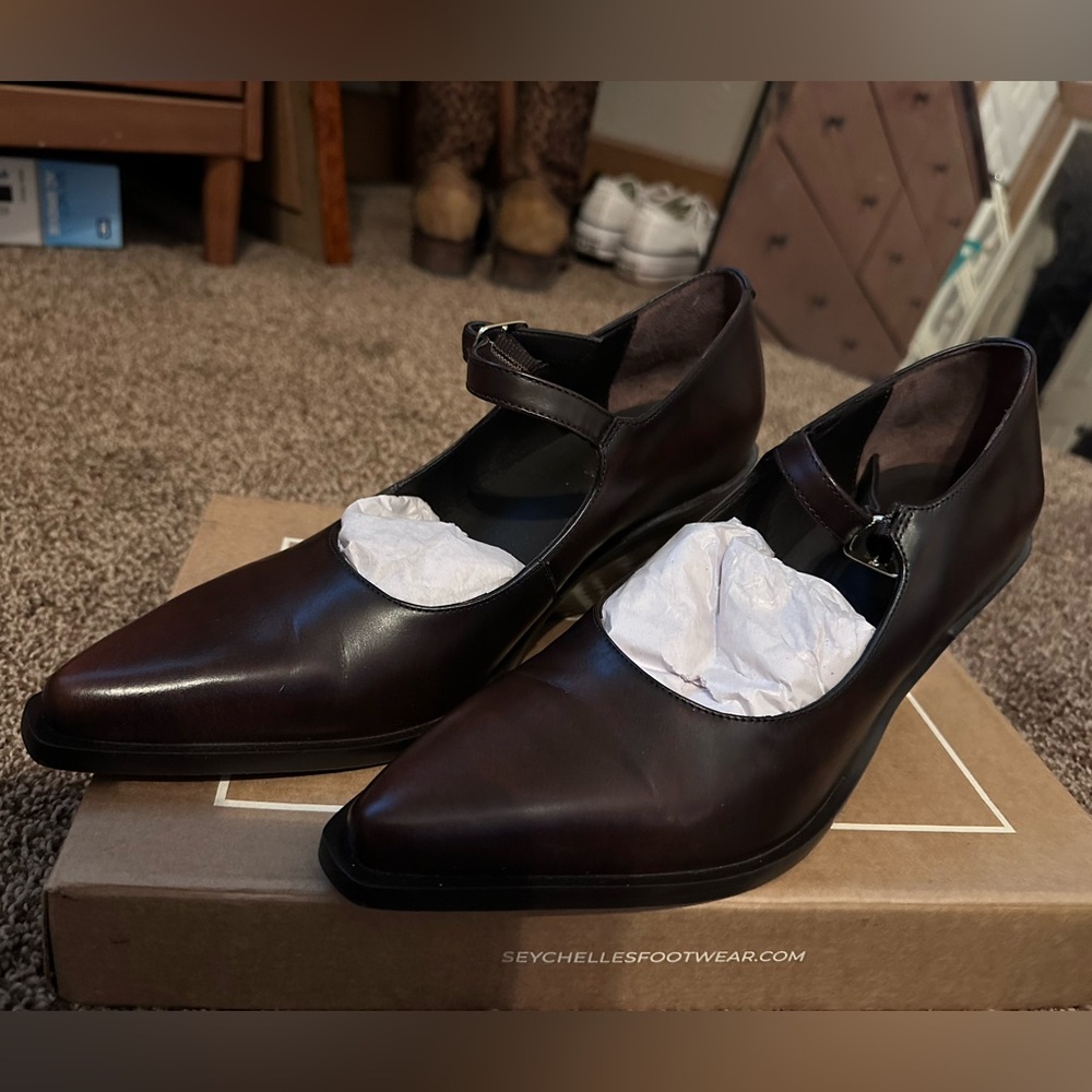 Free People Sparks - Seychelles Brown Leather Heeled Footwear
